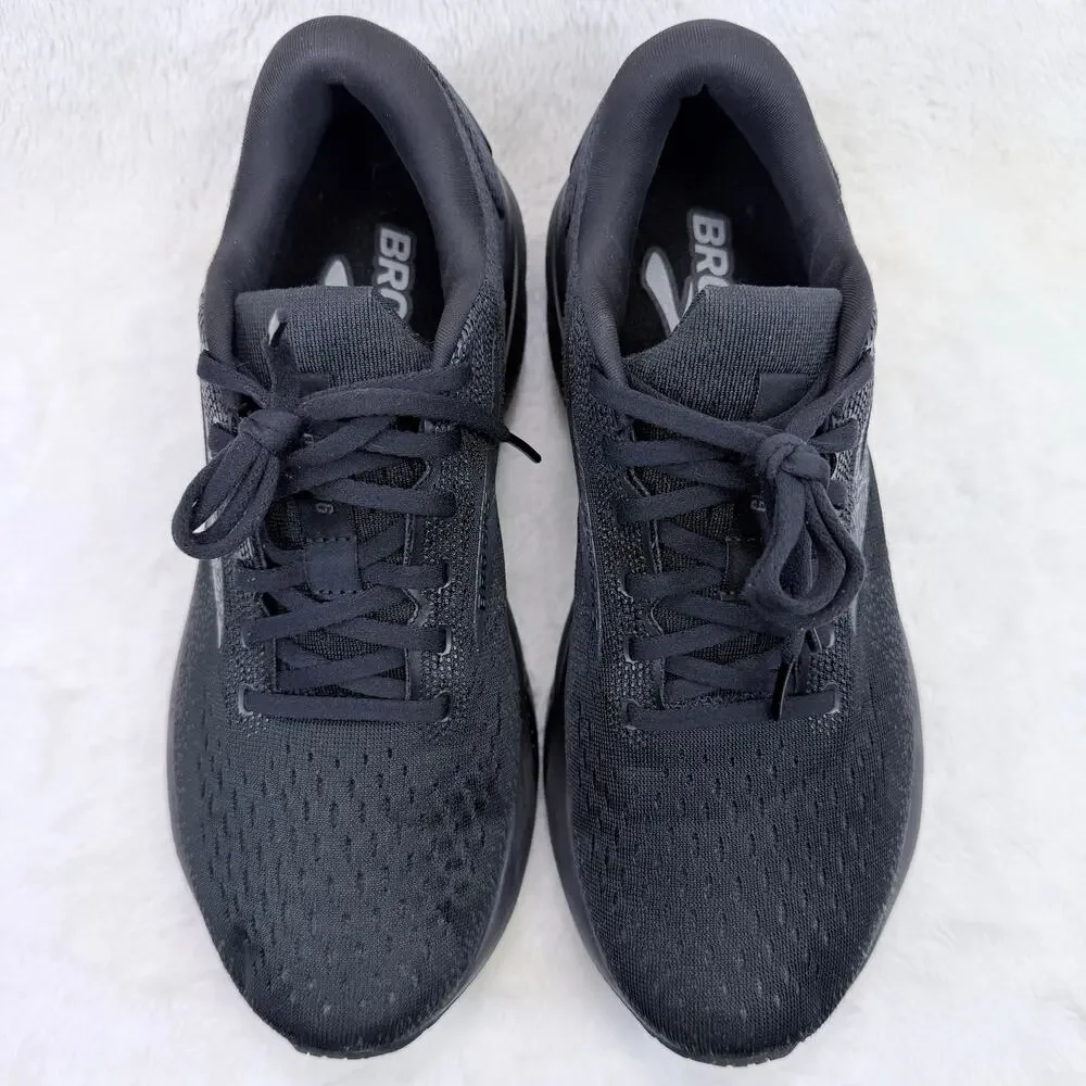 Brooks Ghost 16 Womens Running Shoes Triple Black Size 10.5 Neutral Cushioned